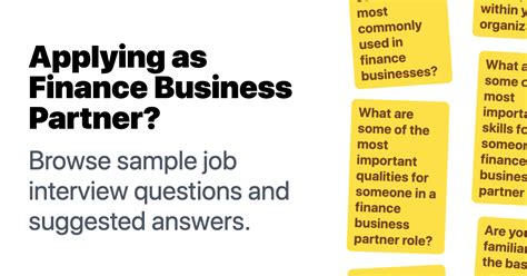 finance business partner interview questions